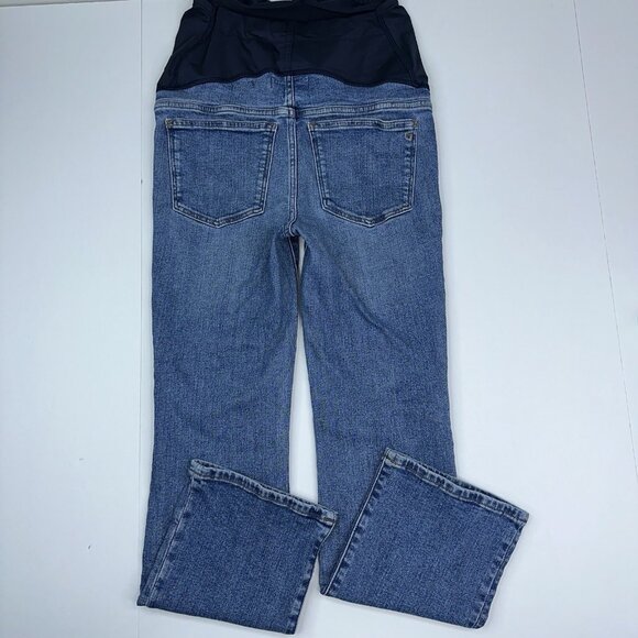 Madewell Women’s Blue Maternity‎ Kick Out Over-The-Belly Jeans W25-30/L26.5 - Picture 4 of 13
